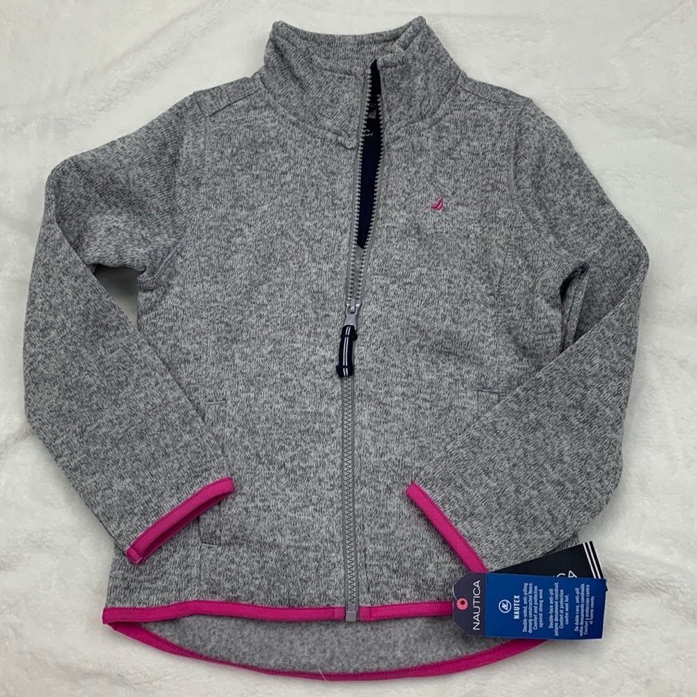 Nautica Girls  Sweater Fleece Jacket Size 5